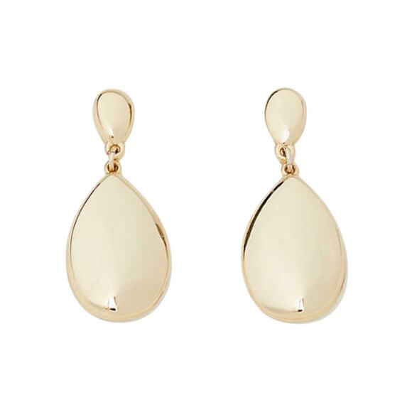 NWT LOFT Gold Teardrop 1 3/4" Earrings - Picture 1 of 4